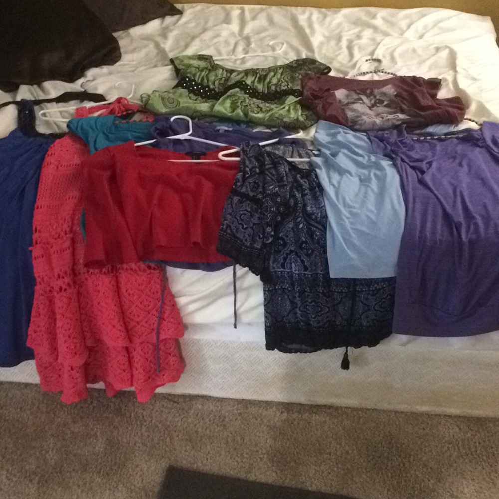 Bundle of 2 dresses and 9 tops